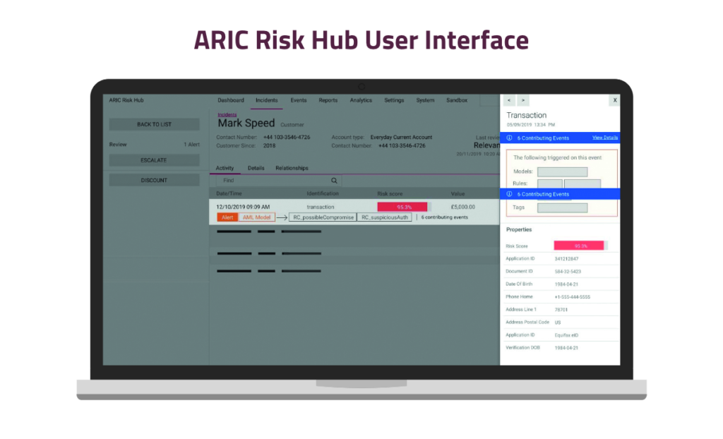 ARIC Risk Hub User Interface
